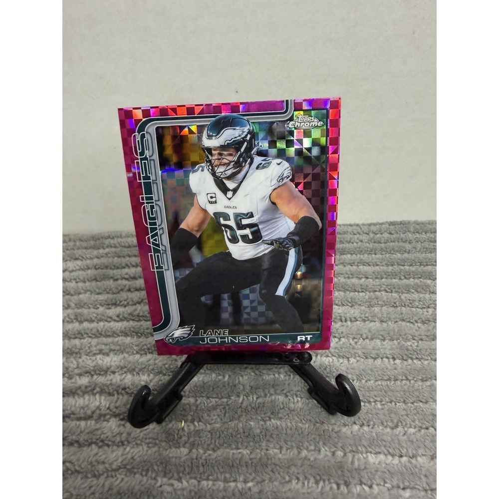 2025 Topps Chrome Pulsar Football Sports Trading Card - Lane Johnson #246 Eagles